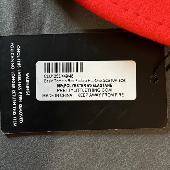 Pretty Little Things Red Fedora - Picture 3 of 4